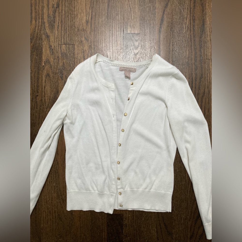 White cardigan